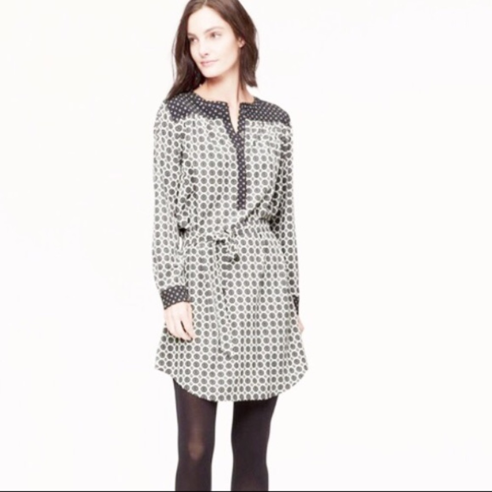 LOFT Tie Waist Shirt Dress